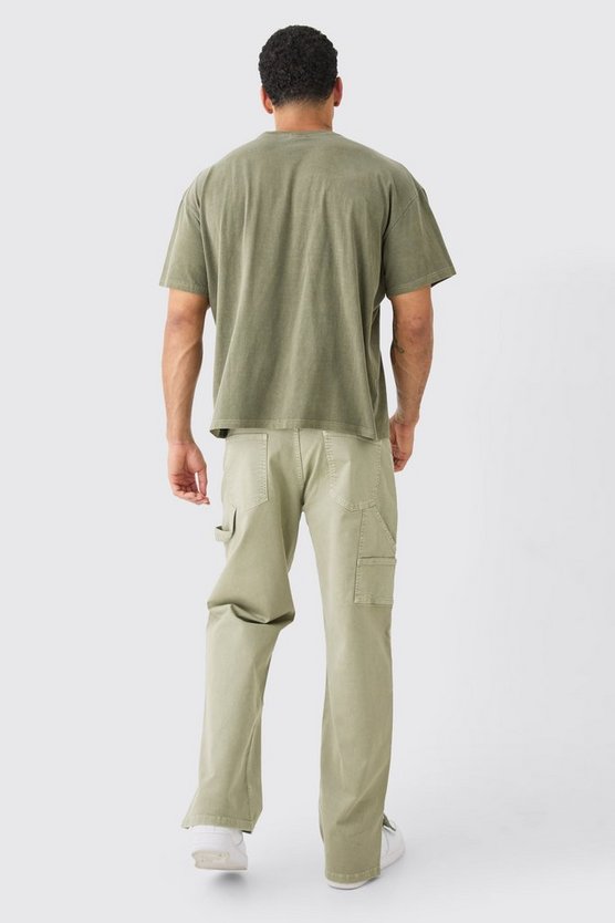 Lockere Hose mit geteiltem Saum