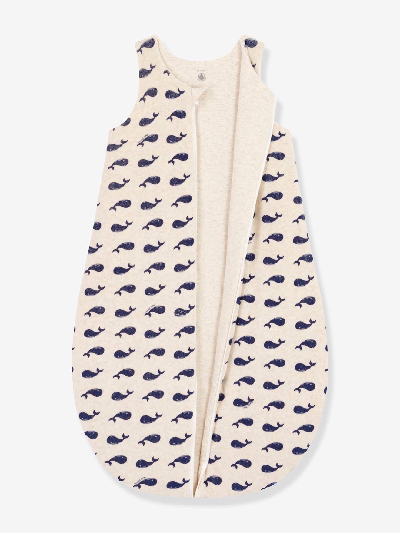 Gigoteuse baleine bébé en velours PETIT BATEAU beige