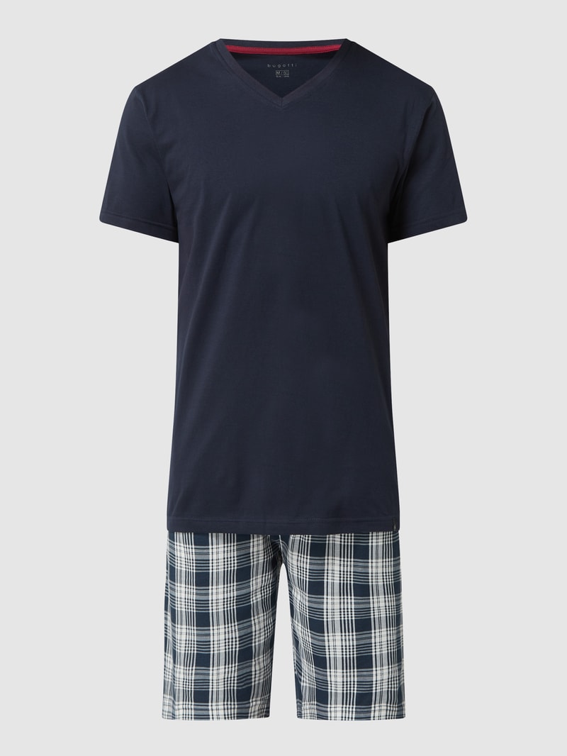 Pyjama aus Baumwolle in blau