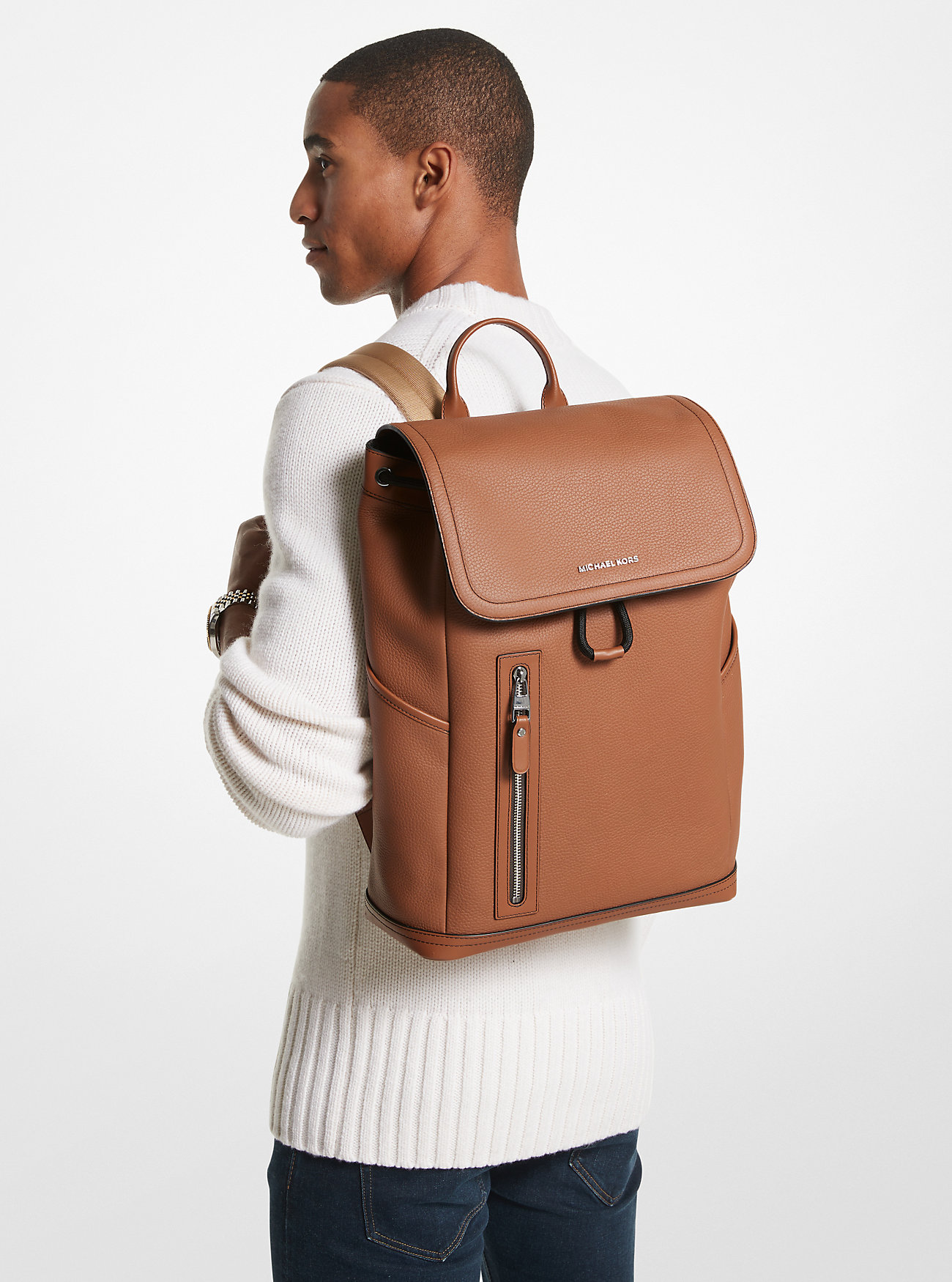 Hudson Pebbled Leather Utility-ryggsekk - BAGASJE
