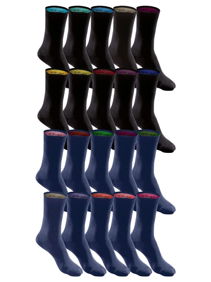 H.I.S Socken in 10x schwarz, 10x marine günstig kaufen