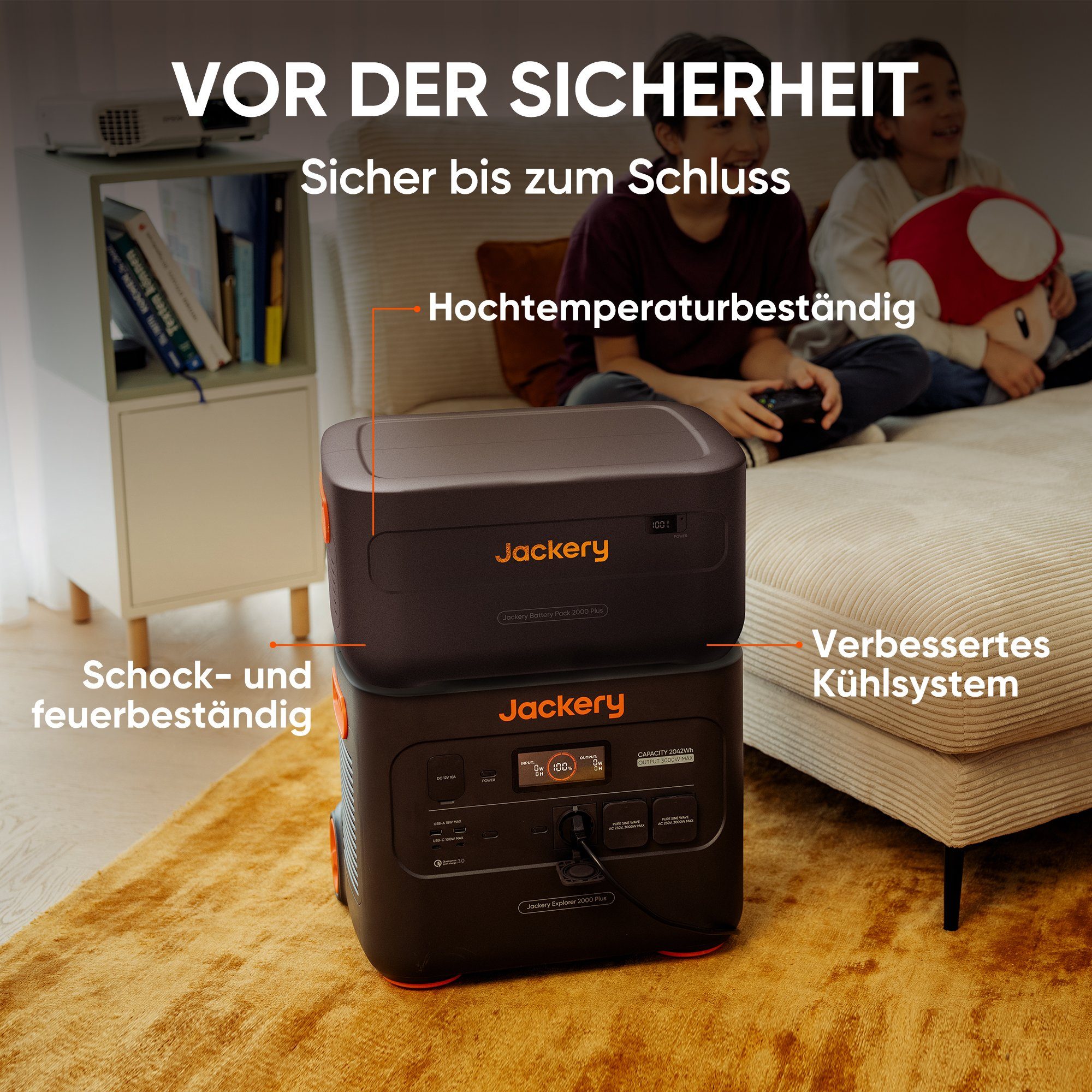 Jackery Stromgenerator Akku 2000 Plus, 2042,8 Wh Erweiterbarer Akku, (1-tlg)