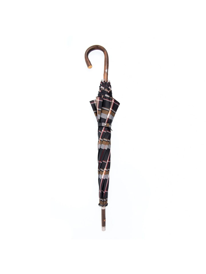 doppler Manufaktur Zürs Kastanie Stockschirm 91 cm in ckeck black-brown günstig kaufen onesize