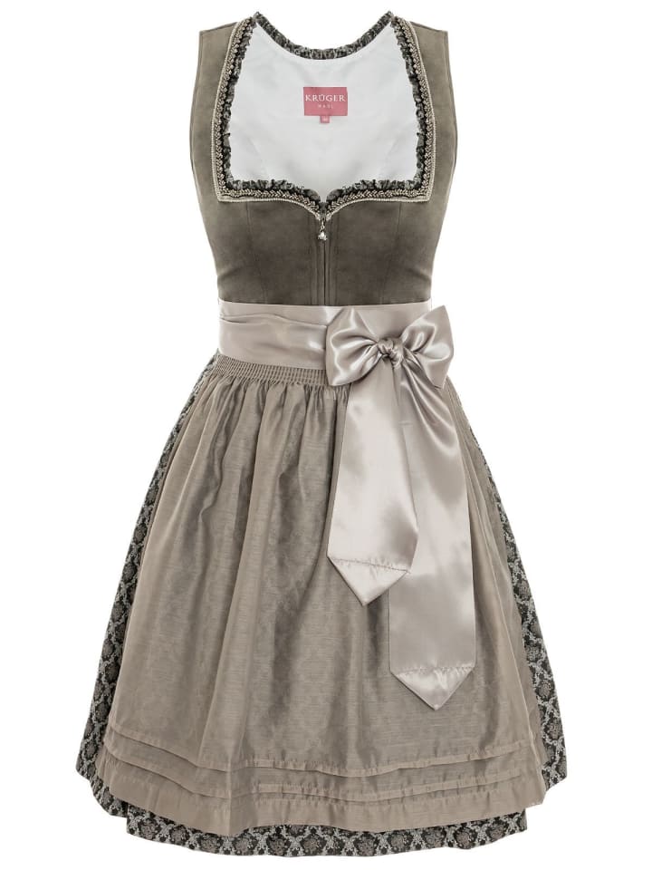 KRÜGER Midi Dirndl ELORA in grau günstig kaufen