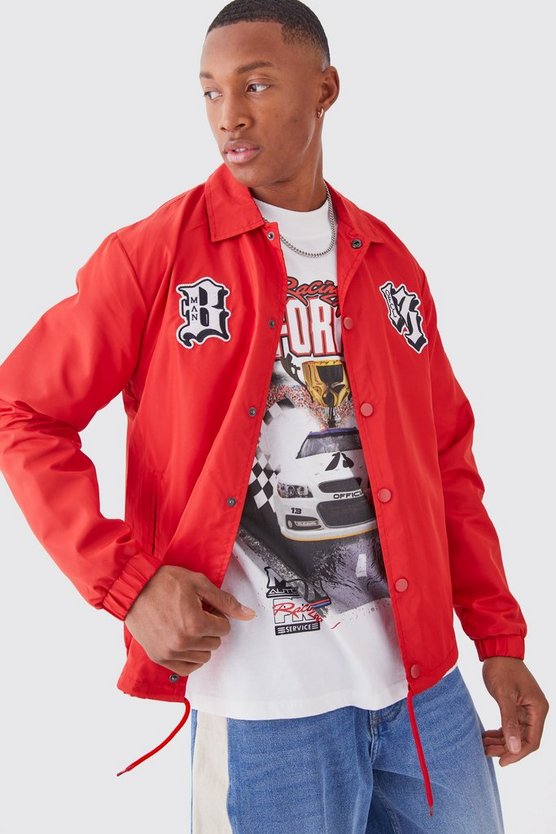 Nylon Coach-Jacke mit Aufnäher