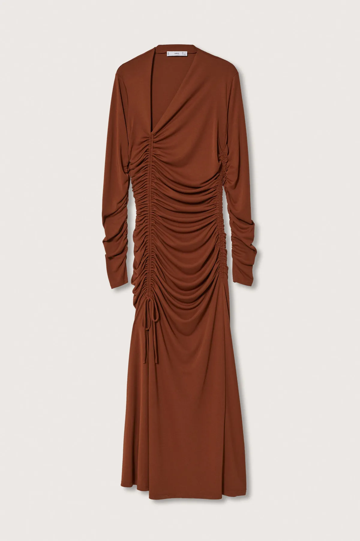 MANGO Woman  Buntes braunes Damenkleid