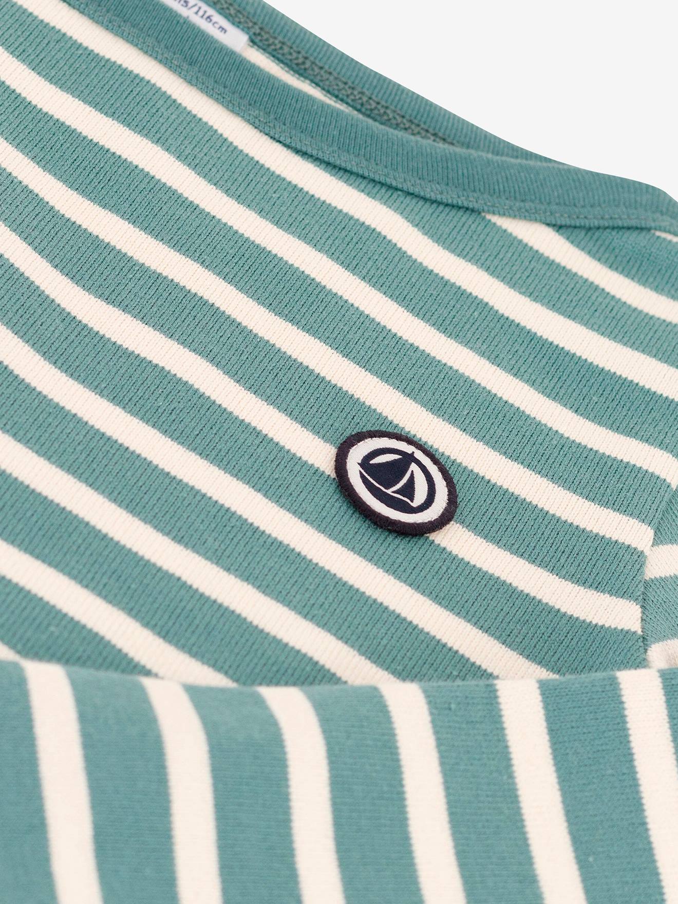 Marinière coton PETIT BATEAU rayé vert