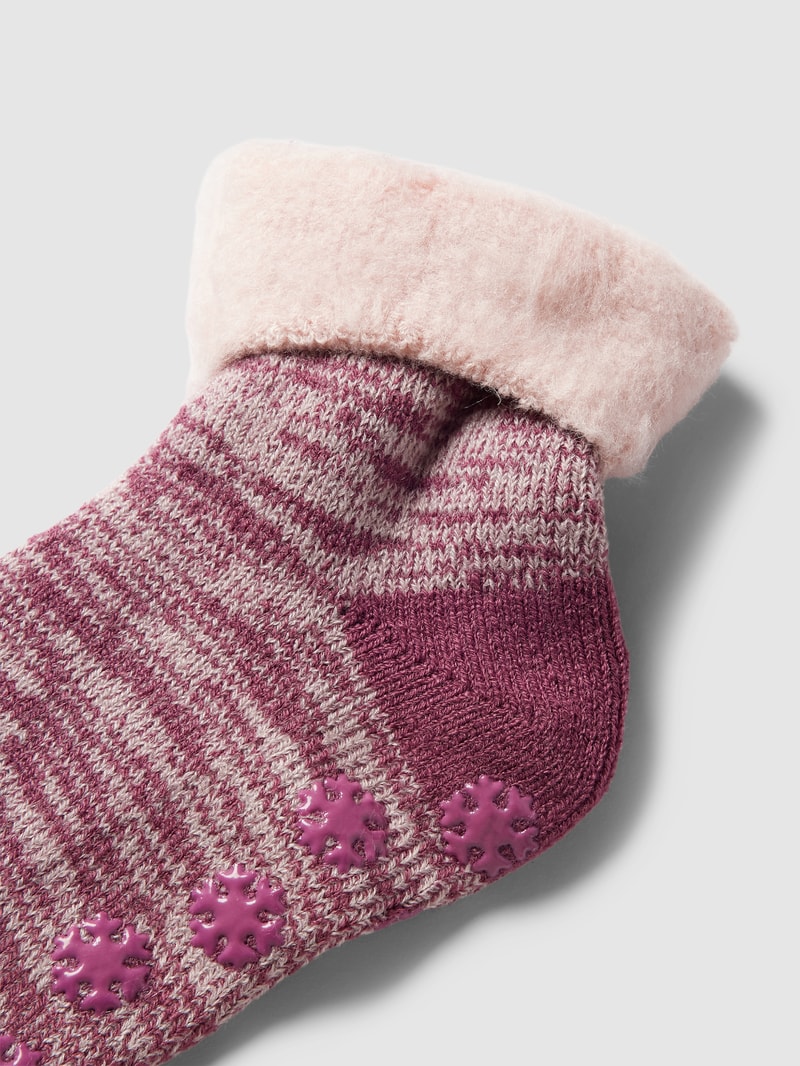 Socken mit Allover-Muster Modell 'WARM-UP' in bordeaux rot