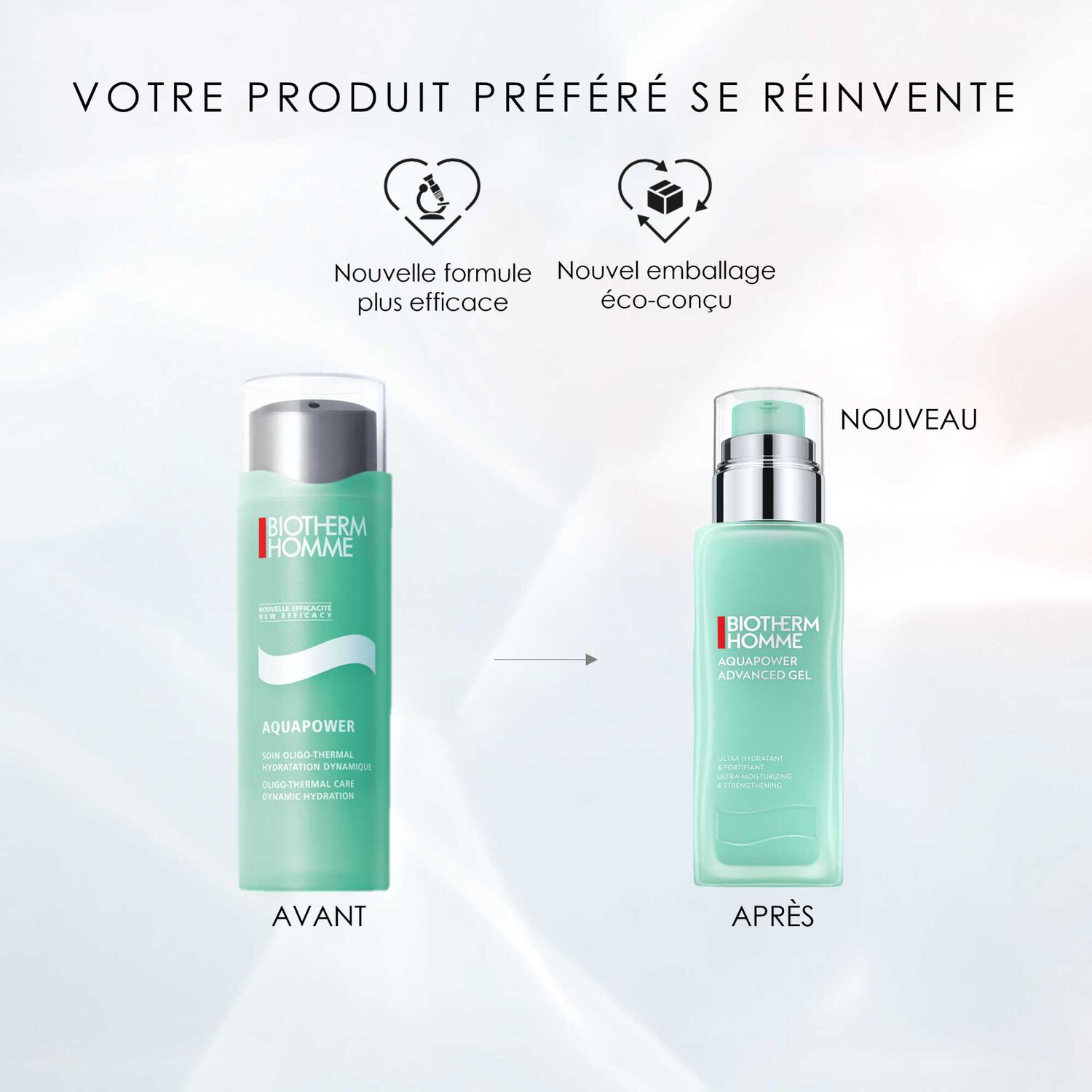Biotherm Aquapower Gel Hydratant pour Homme - Peaux Normales à Mixtes - 75 ml