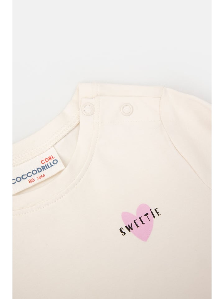 Coccodrillo T-shirt mit langen Ärmeln in ecru günstig kaufen