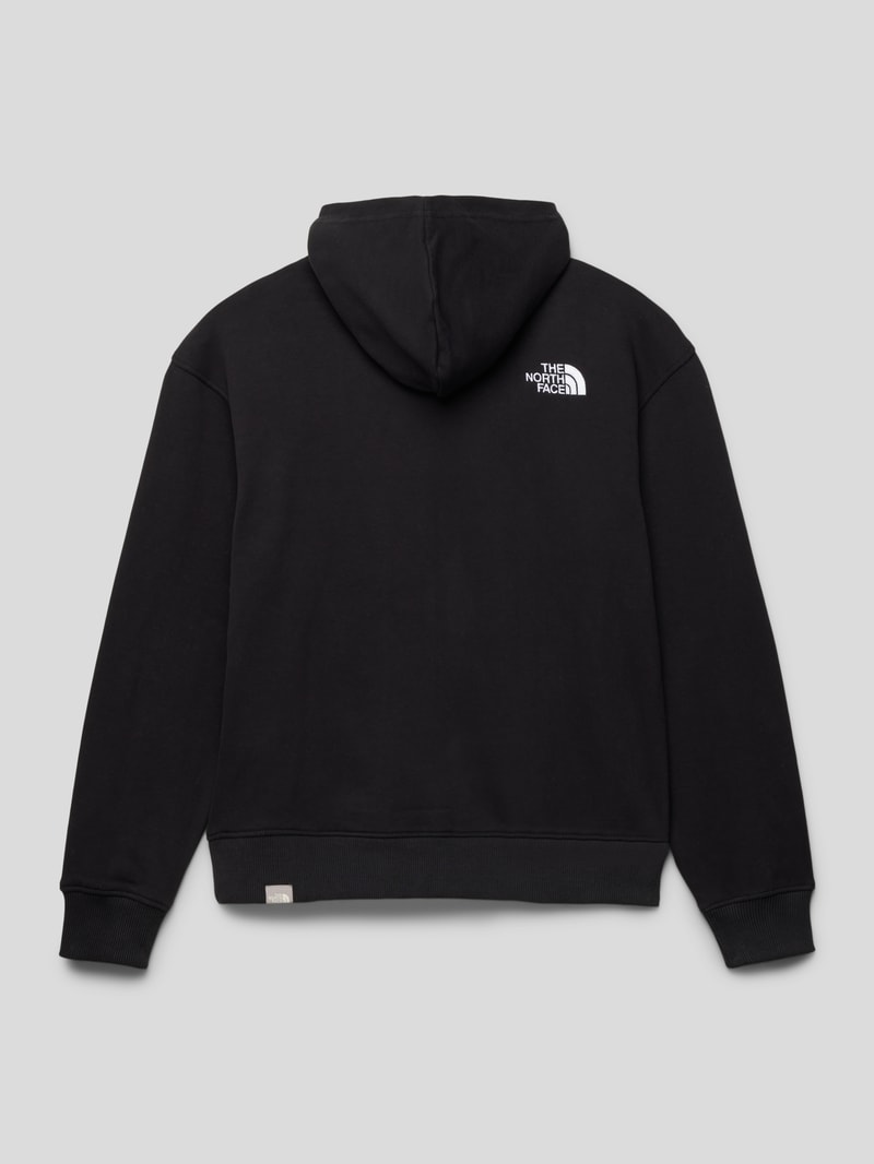 Oversized Hoodie mit Label-Stitching in schwarz