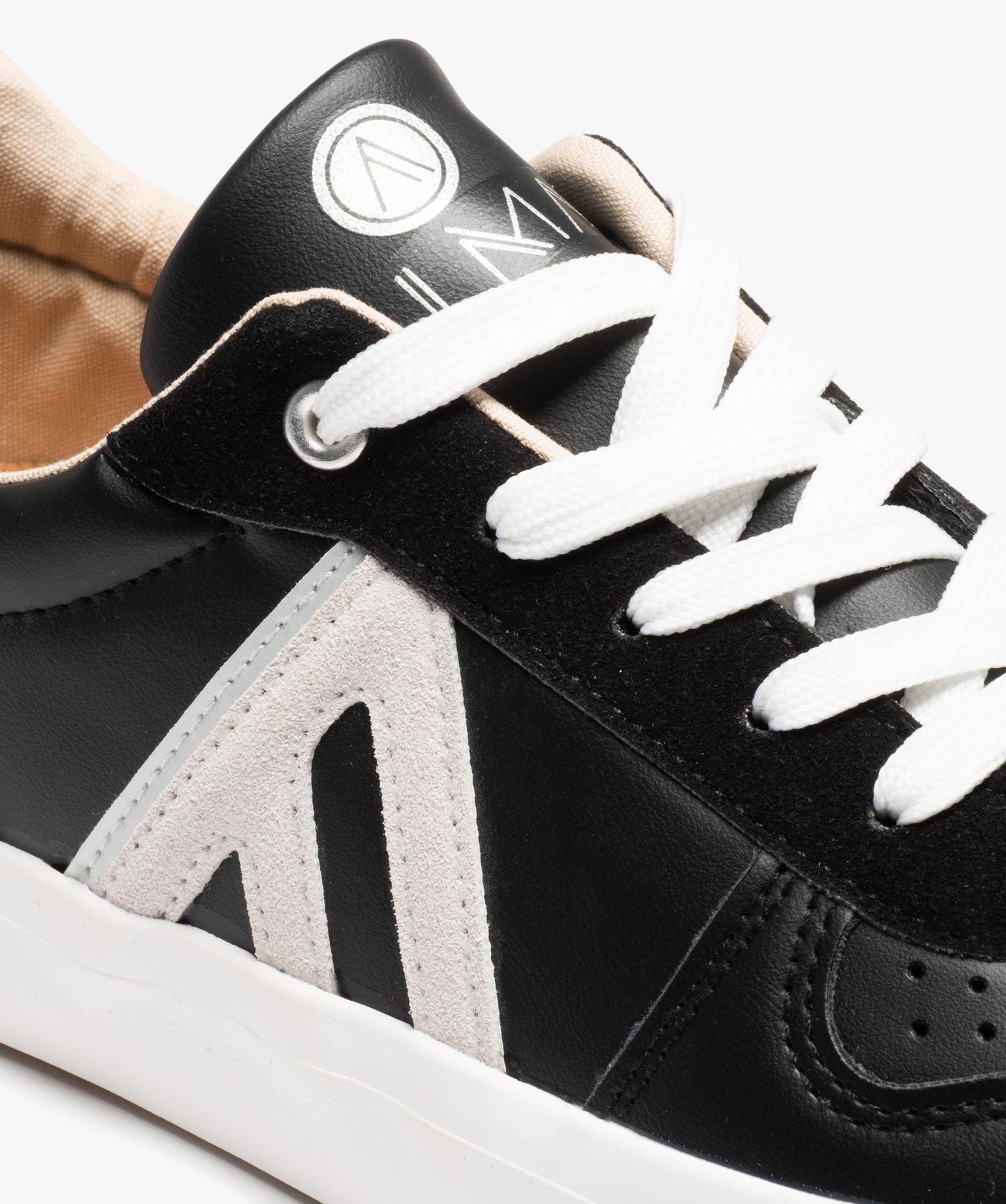Baskets homme casual bicolore et à lacets - Alma Planète noir | GEMO