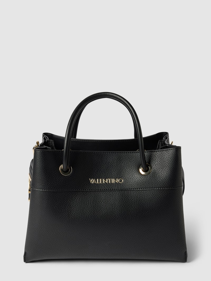 Shopper mit Label-Applikation Modell 'ALEXIA' in black