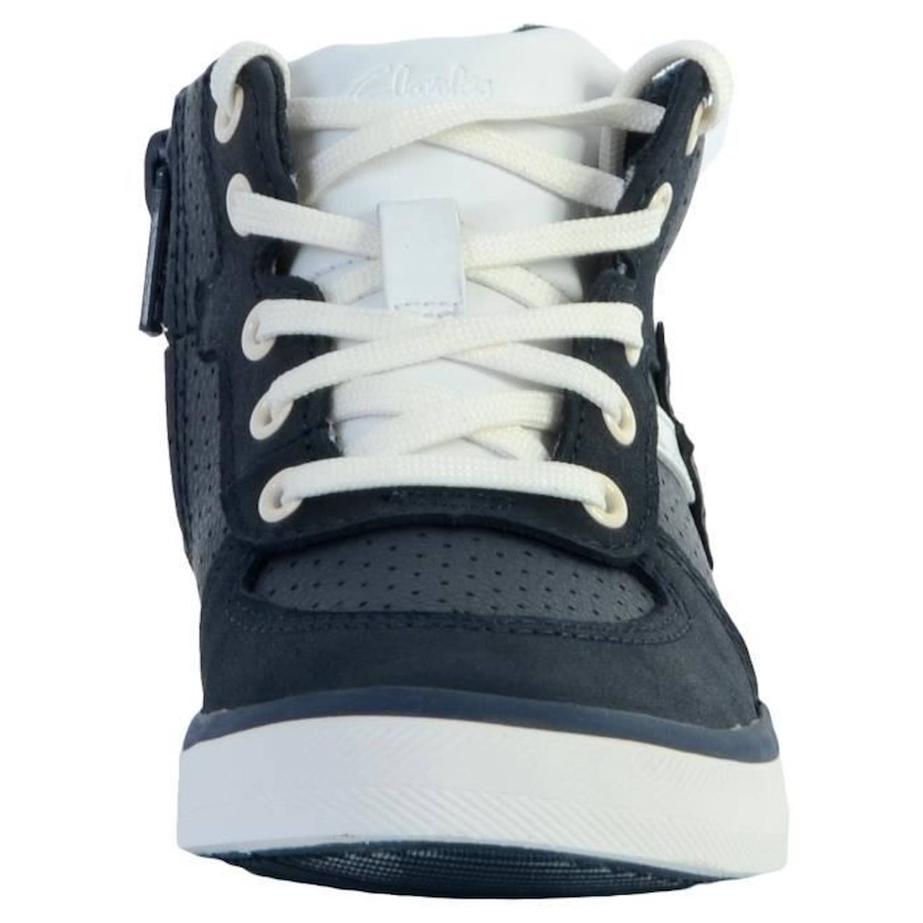 Basket Montante Cuir Enfant Clarks City Flake bleu