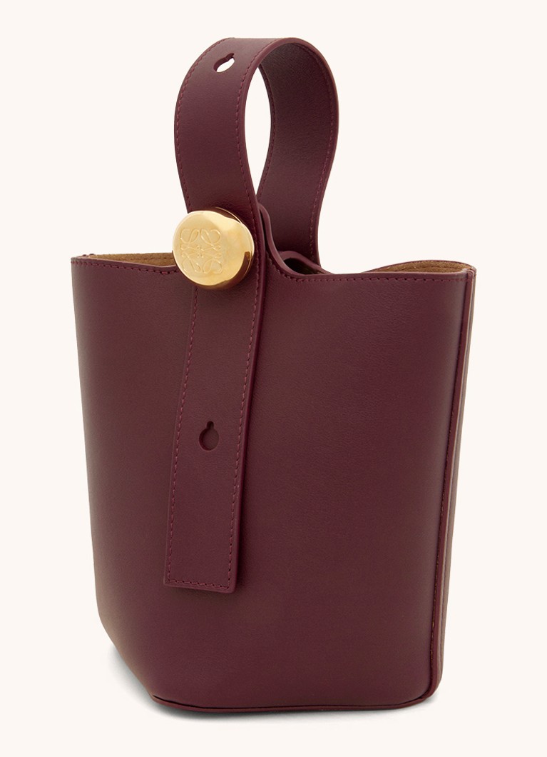 LOEWE Pebble Bucket μίνι τσάντα ώμου από δέρμα μοσχαριού