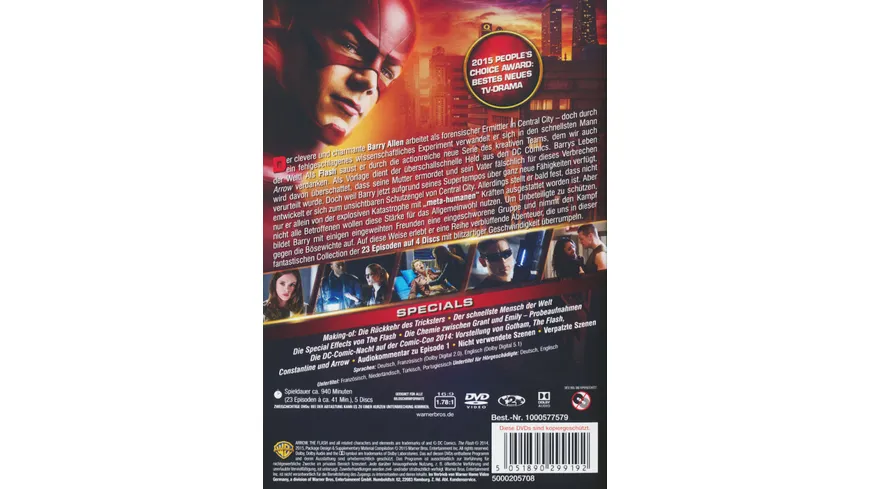 The Flash - Die komplette 1. Staffel  [5 DVDs]