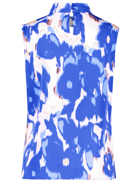 Ärmellose Bluse mit Alloverprint