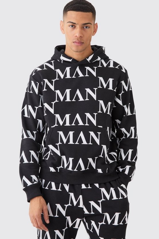 Man Roman Trainingsanzug mit Print und Kapuze