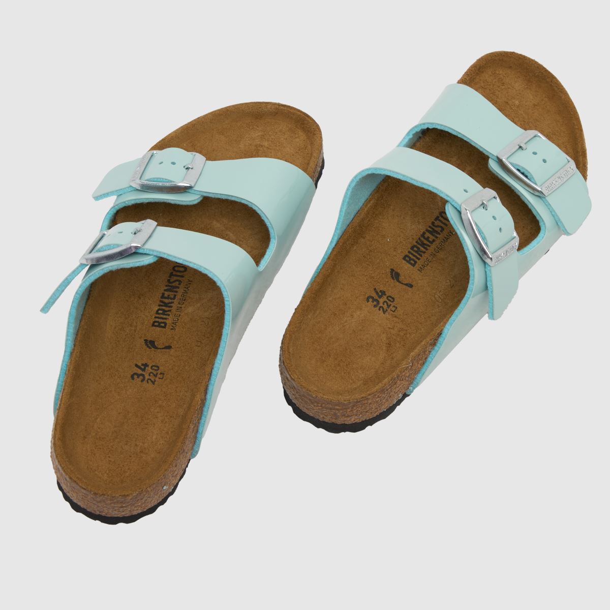 BIRKENSTOCK ljusgröna Arizona flickor juniorsandaler