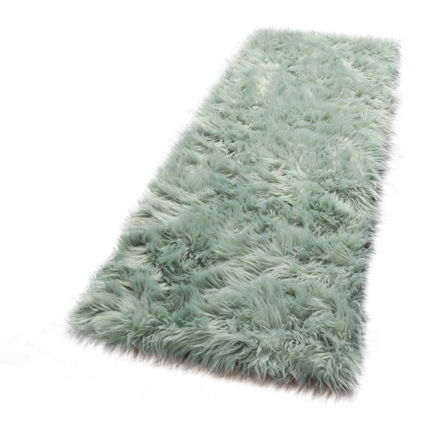 Fellteppich Wohnzimmer Hochflor Teppich Kunst-Fell Design, TT Home, rund, Höhe: 64 mm