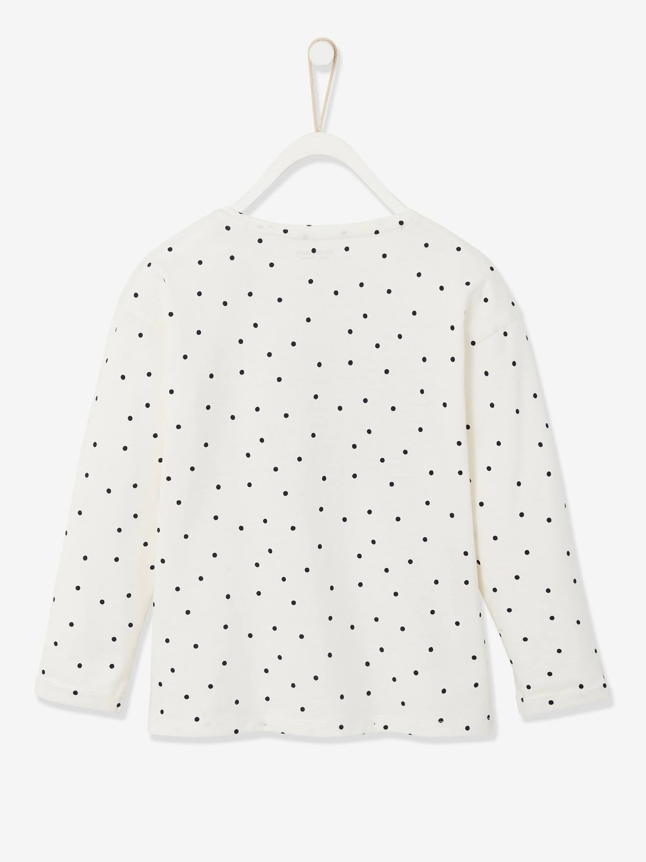 T-shirt fille motif city détails fantaisie ivoire imprimé