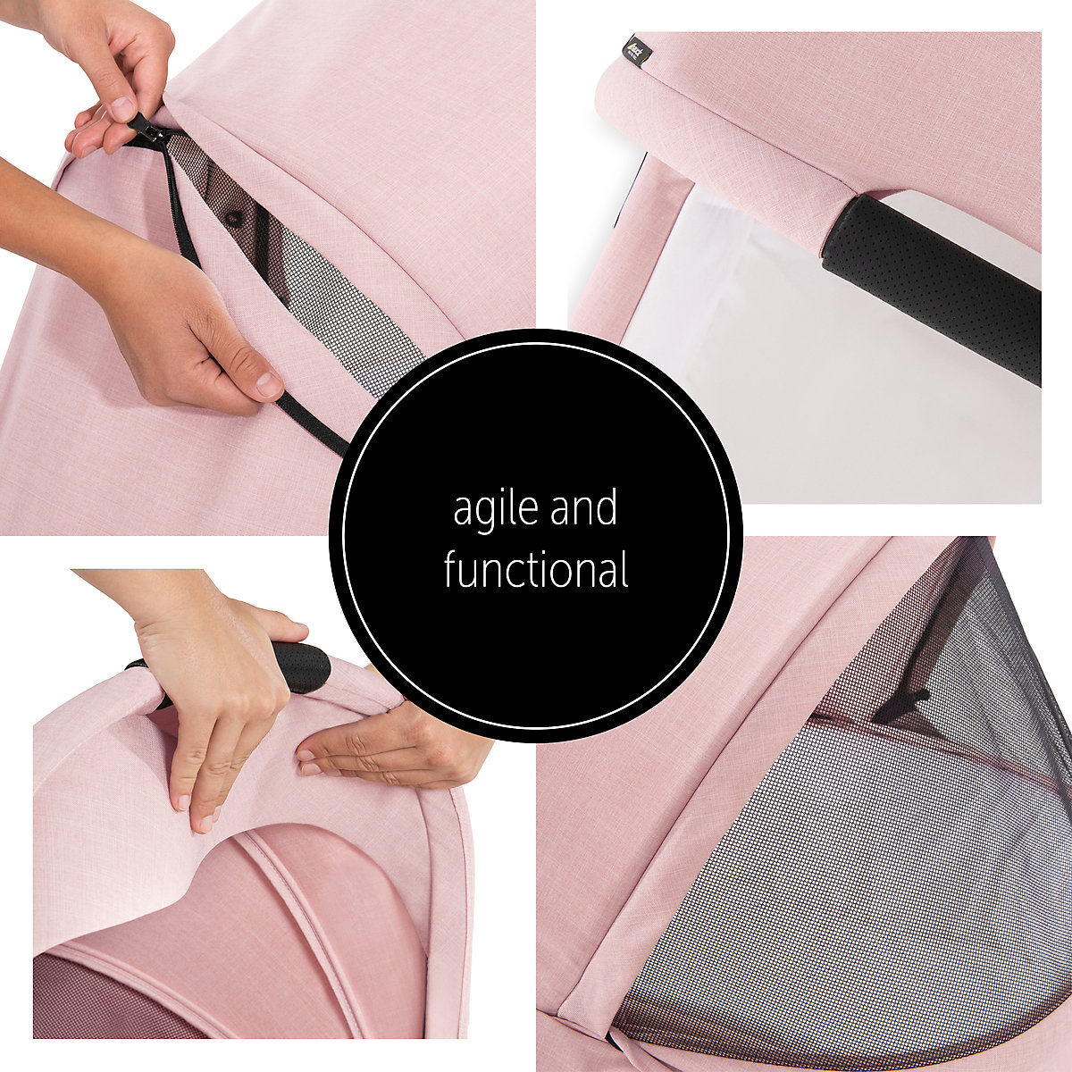 Kinderwagenaufsatz Colibri, Melange Rose