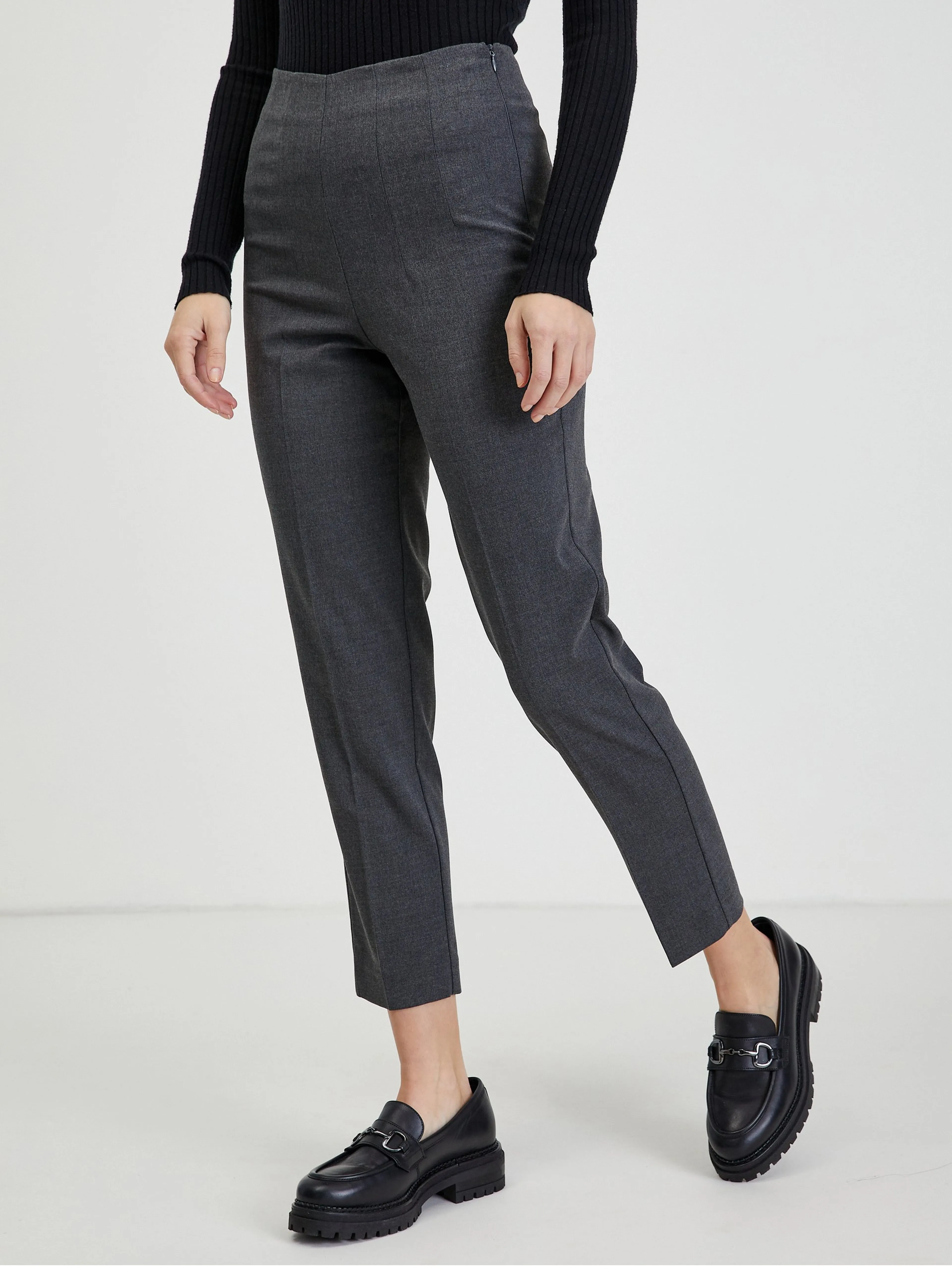 Graue Damen-Crop-Hose ORSAY