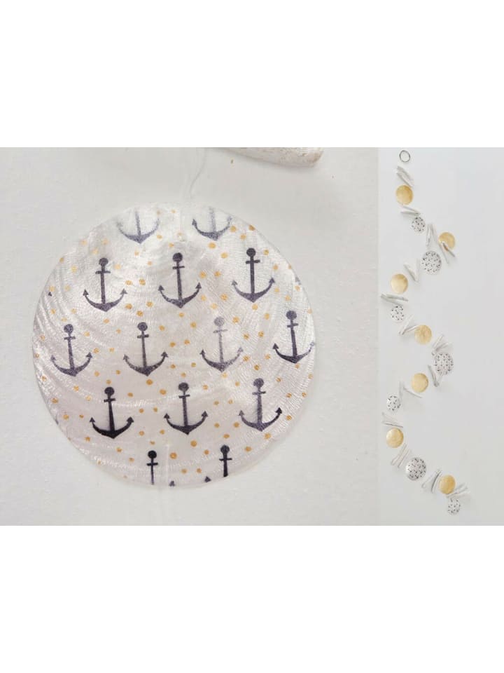 Boltze Maritime Deko Girlande ANKER und TREIGHOLZ Punkte 180 cm günstig kaufen onesize