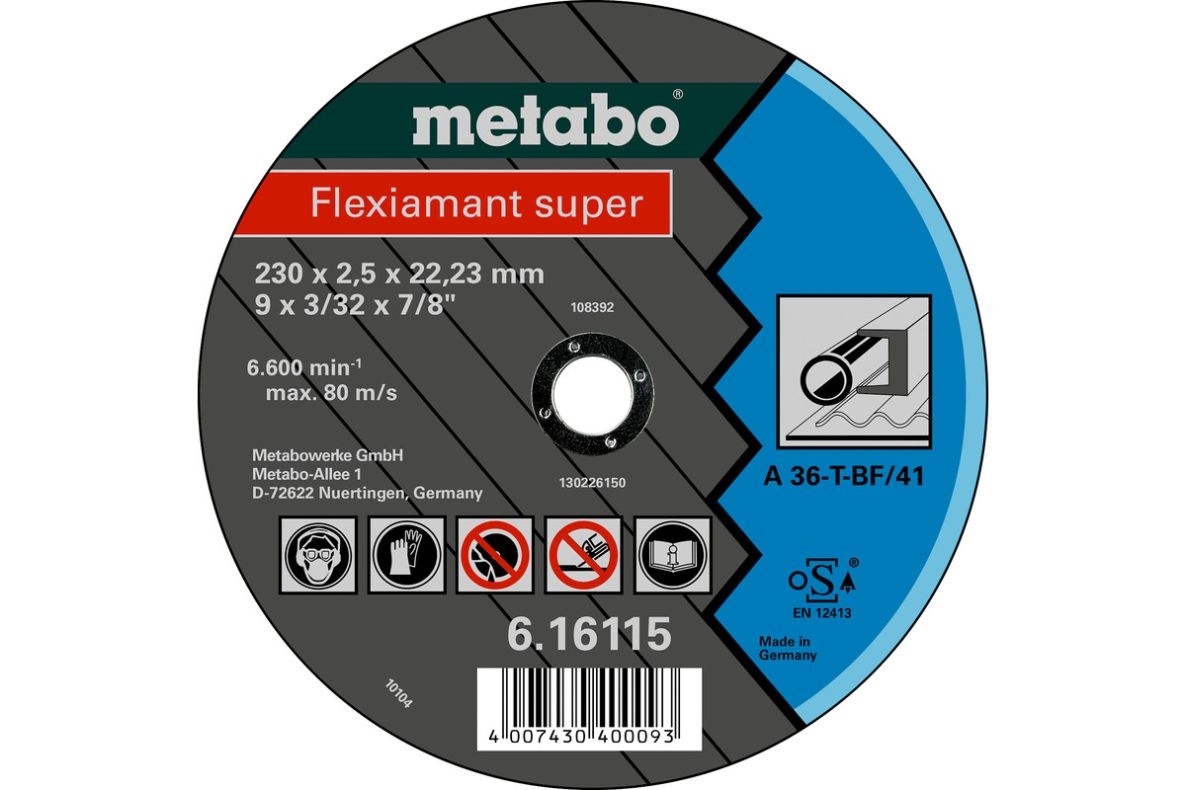 Accesorii Metabo 616107000 Disc de tăiere Ø 125x2.0x22.2mm oțel Flexiamant super