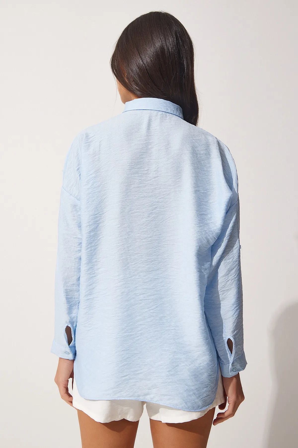 Happiness İstanbul  Hemd - Blau - Oversized