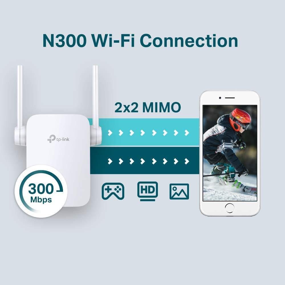 TP-Link TL-WA855RE WLAN-Repeater, bis 300 Mbit/s, WLAN Verstärker, LAN Port, WPS