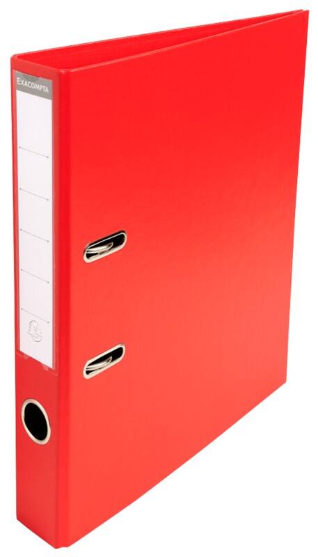 Exacompta Prem Touch Ordner DIN A4 50 mm Rot 2 Ringe 53545E Pappkarton, PP (Polypropylen) Hochformat 10 Stück