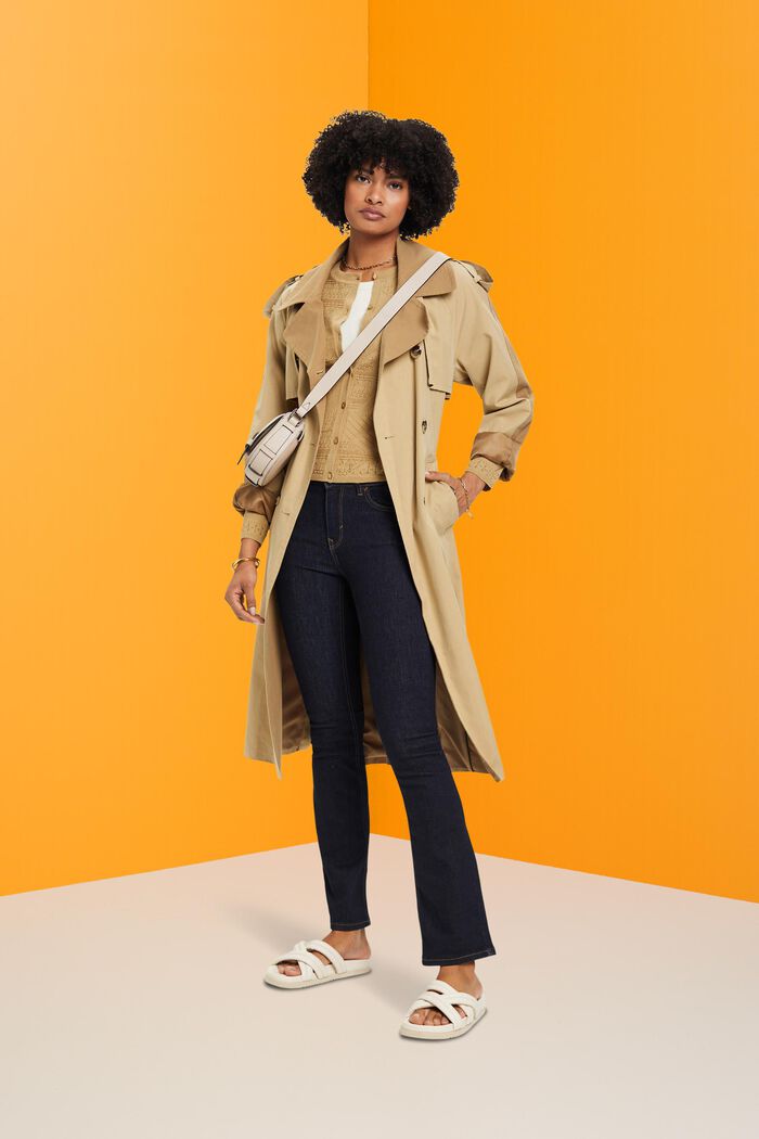 Cardigan aus Leinenmix im Pointelle-Design