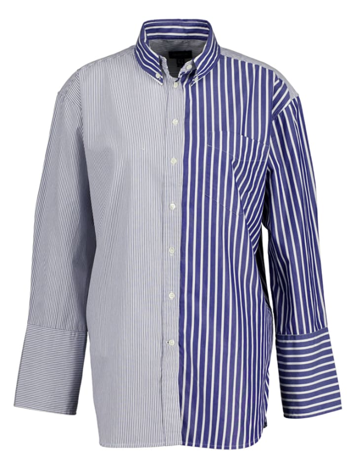 Gant Hemd in Blau/ Weiß günstig kaufen