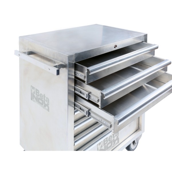 Beta 024003077 C04TSS-7 RVS Gereedschapswagen met 7 laden
