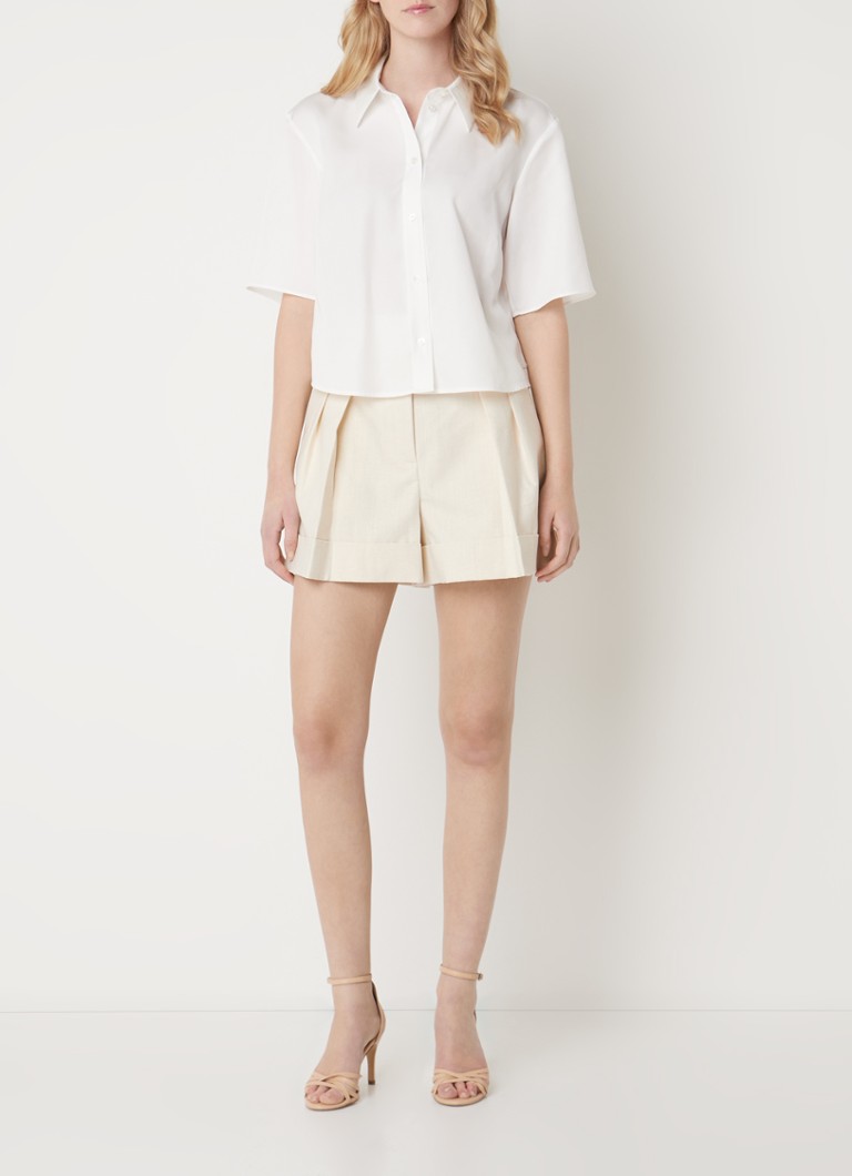 JOSH V Leonie - luźne spodenki z wysokim stanem i wstawkami z lureksu.