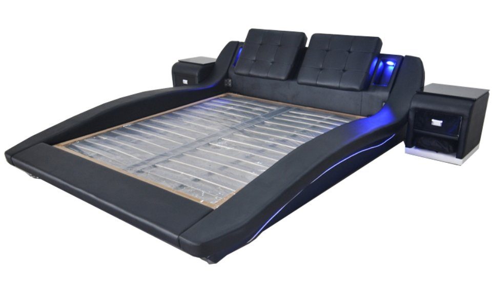 JVmoebel Bett Luxus Leder Design Polster Betten Doppel Modernes Bett 180x200 cm