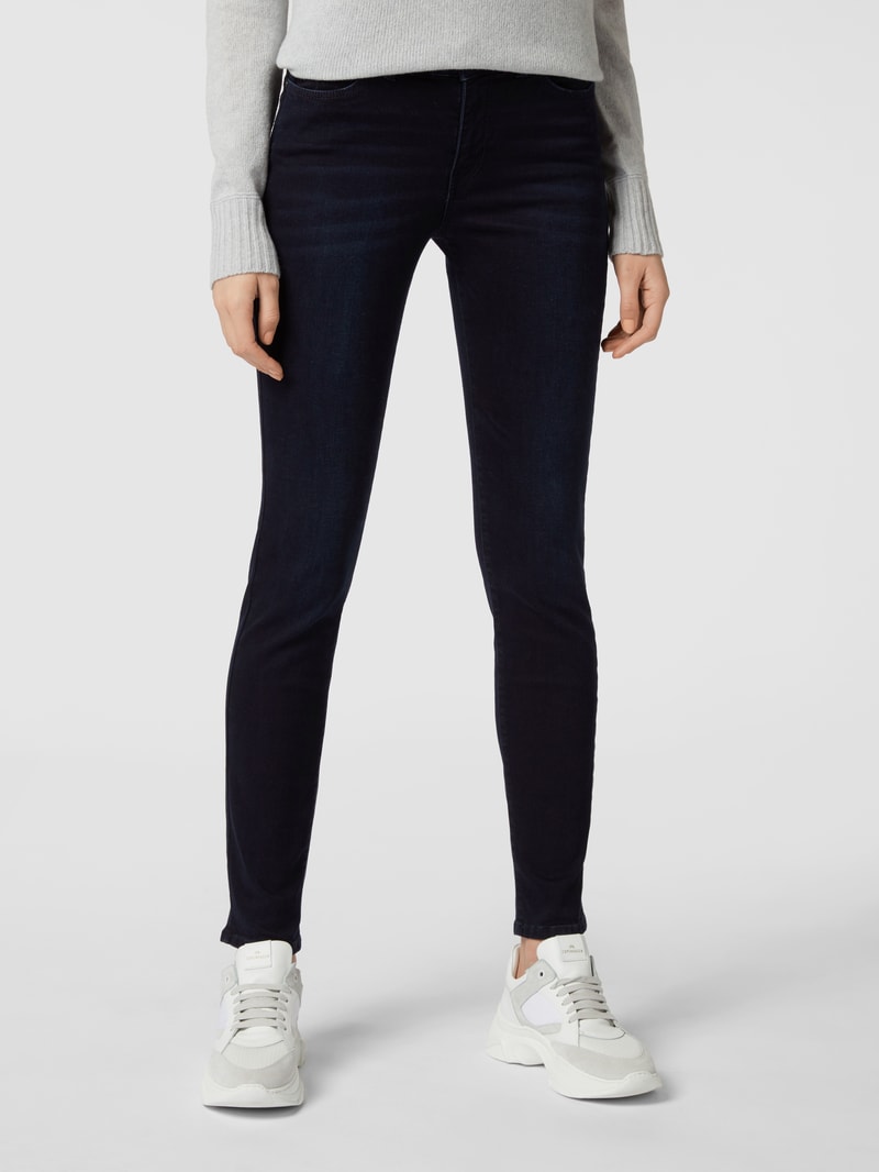 Skinny Fit Jeans mit Stretch-Anteil in dunkelblau