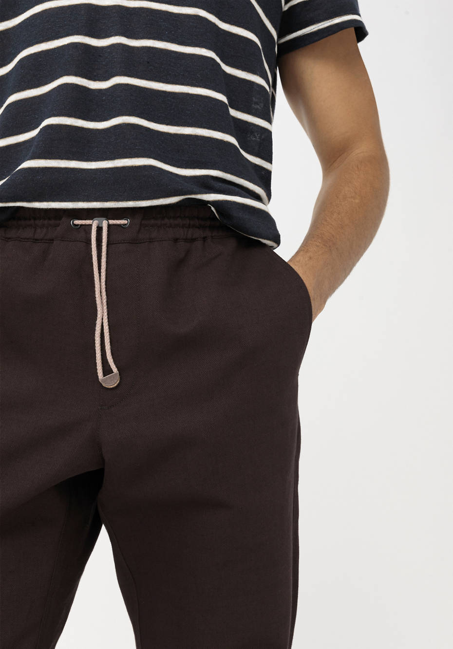 Sommerhose aus Bio-Baumwolle mit Leinen