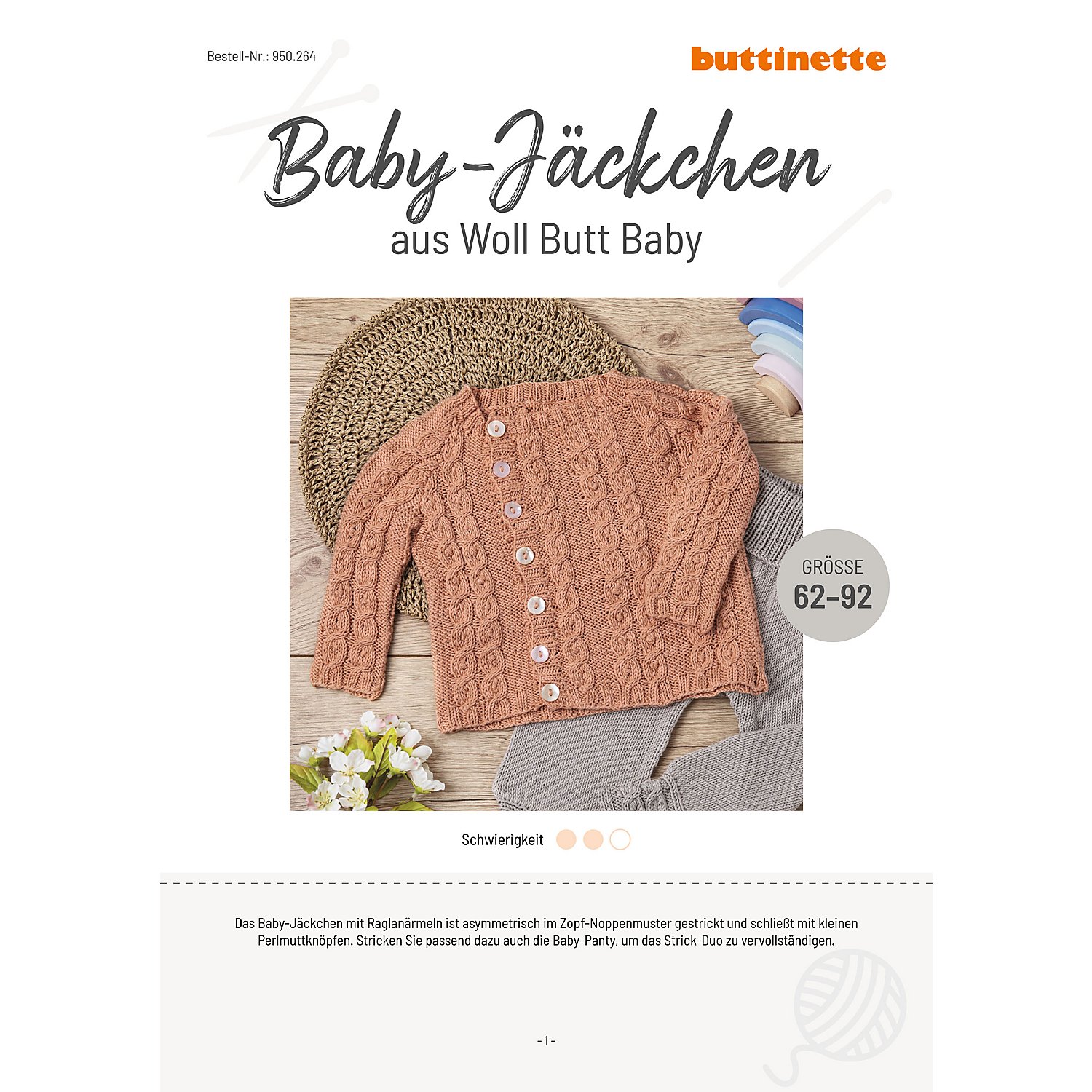 Strickanleitung – Baby-Jäckchen aus Woll Butt Baby