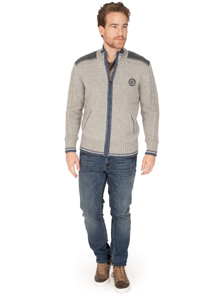 Spieth & Wensky Strickjacke BETZBACH in hellgrau günstig kaufen