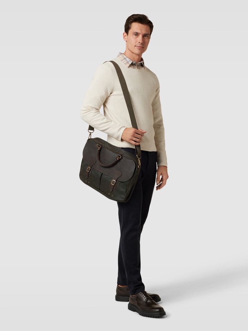 Laptoptasche mit Tragehenkel in olivgrün
