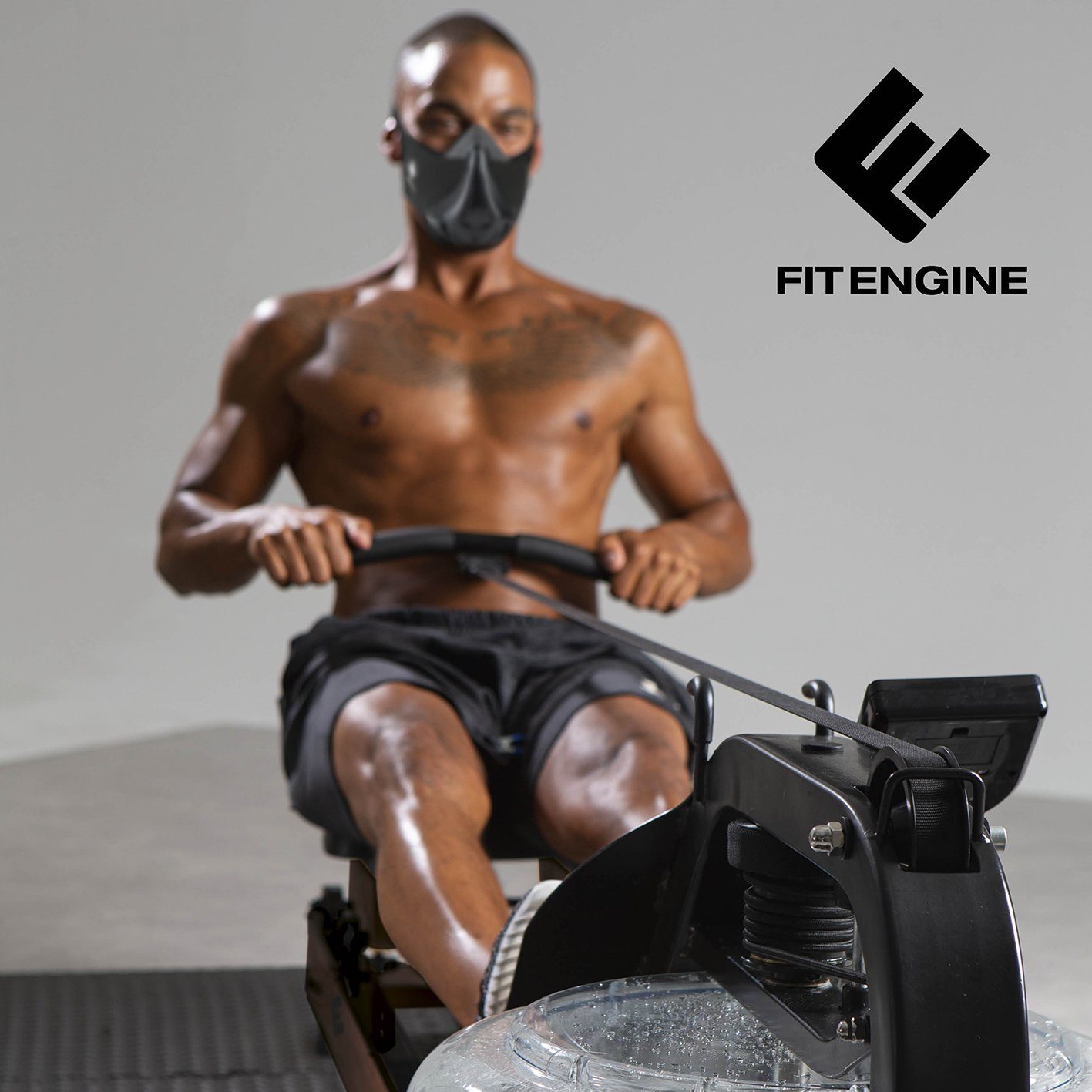 FitEngine Rudergerät dunkelbraun (Limited Edition) inkl. Wassertank