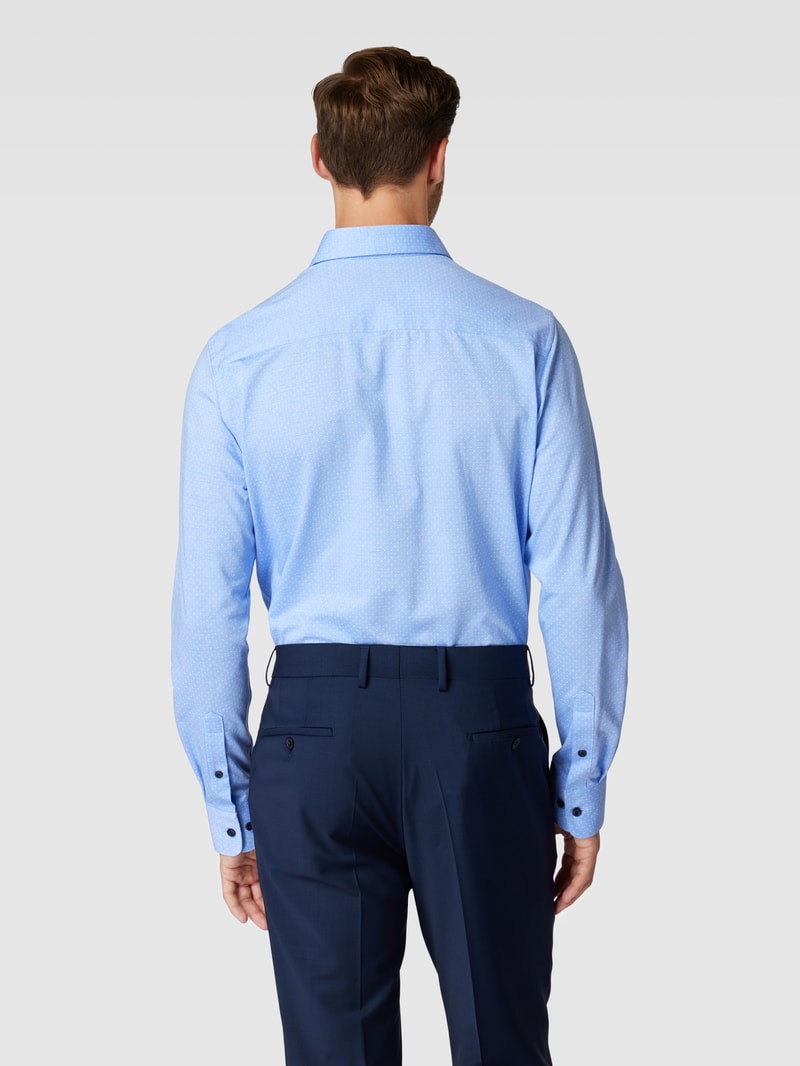 Business-Hemd in meliertem Design Modell 'marc' in hellblau meliert