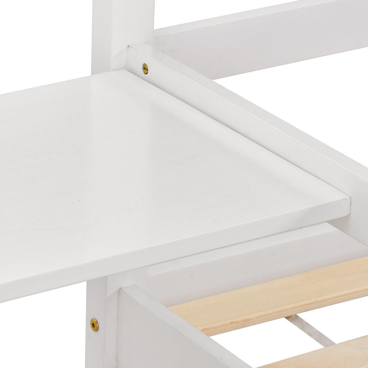Hausbett Kinderbett 90x200 cm 2tlg. mit Rausfallschutz, Nacchttisch und Lattenrost