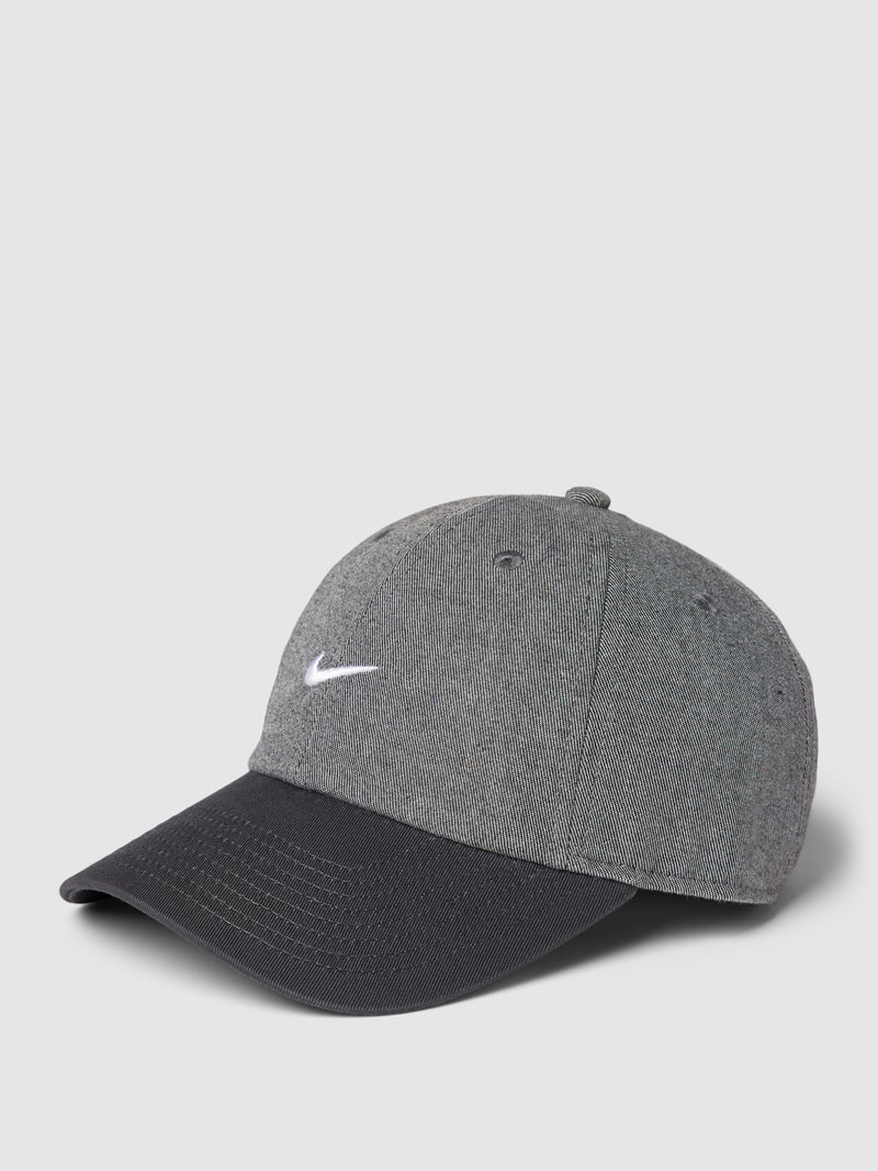 Basecap mit Strapback-Verschluss in schwarz