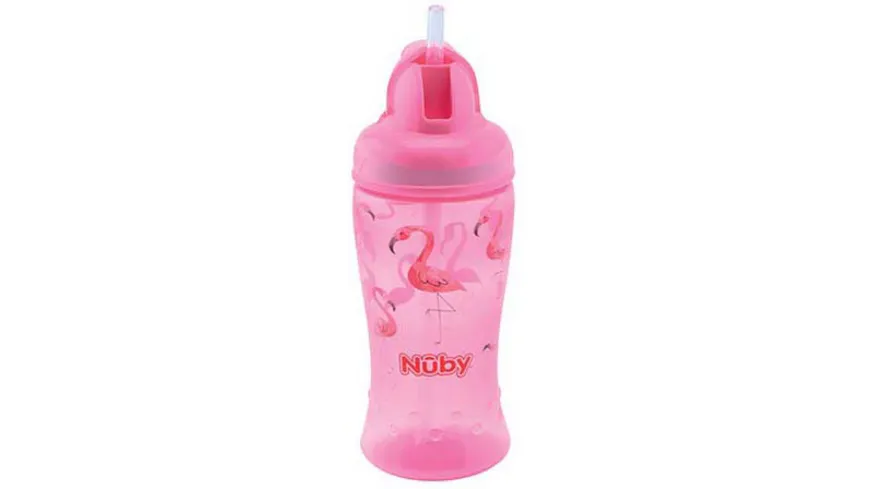 Nûby Soft Flip-It Trinkhalmflasche Auslaufsicher