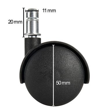 KADIMA DESIGN Stuhlrolle Rollen für Hartböden, Langlebig & Gleitfähig (5er Set)