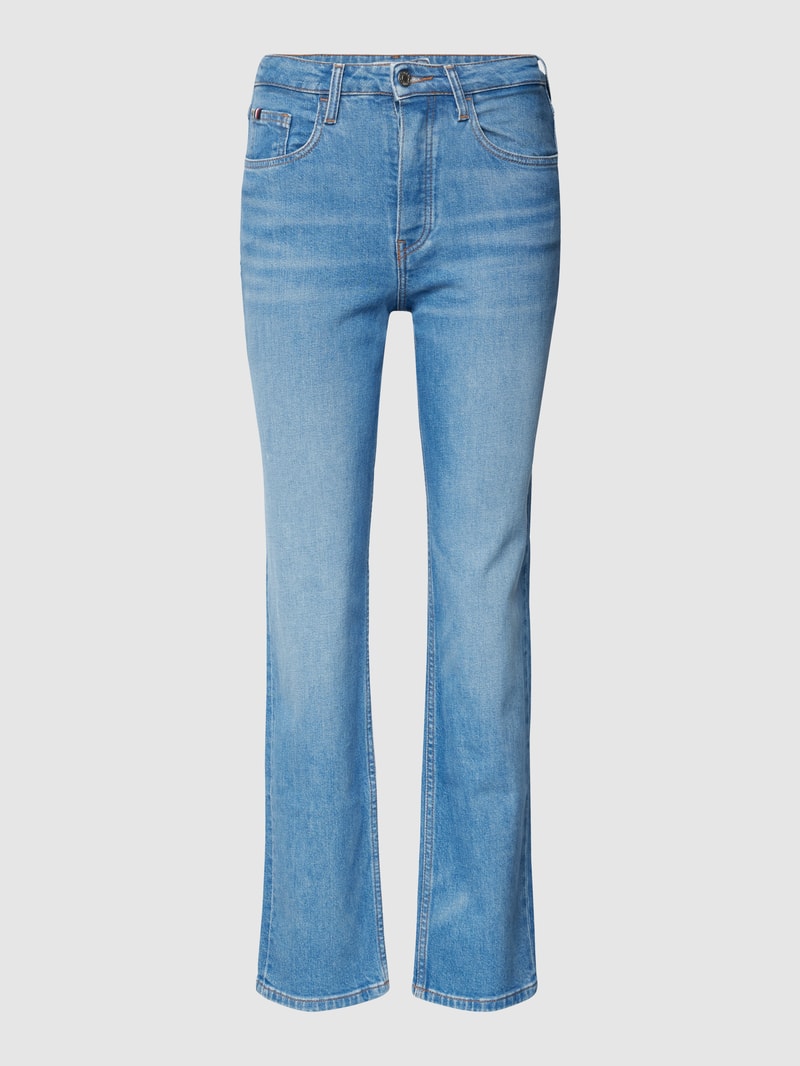 Jeans mit Label-Patch in bleu