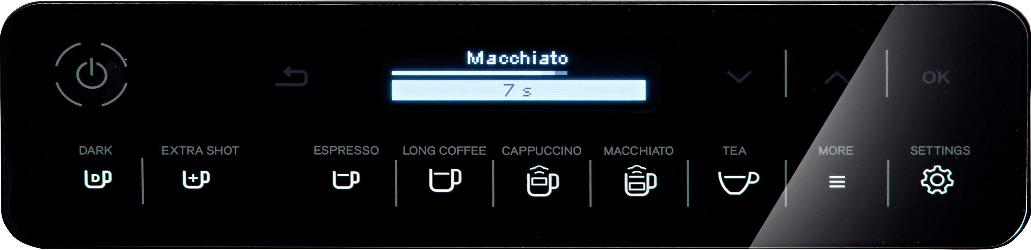 Krups Kaffeevollautomat EA8918 Evidence, OLED-Display, 12 Kaffee- und3 Tee-Variationen, 2-Tassen Funktion